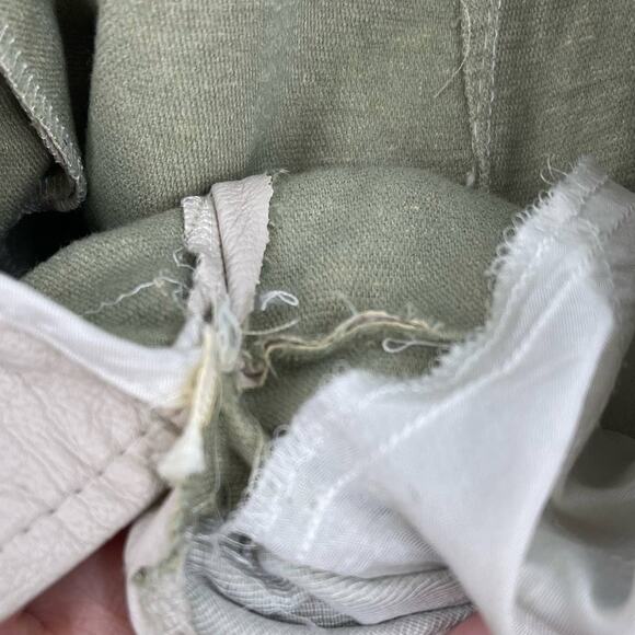 Sara Battaglia High Waist Faux Leather Pants Cream Wide Leg IT Size 42 - Picture 8 of 16